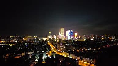 4K航拍无锡城市中心夜景恒隆广场苏宁广场视频的预览图